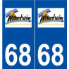 68 Wittenheim logo autocollant plaque stickers ville