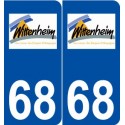 68 Wittenheim logo autocollant plaque stickers ville