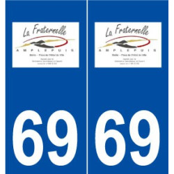 69 Amplepuis logo autocollant plaque stickers ville