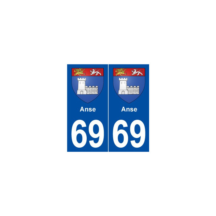 69 Anse blason autocollant plaque stickers ville
