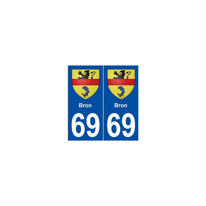69 Bron blason autocollant plaque stickers ville
