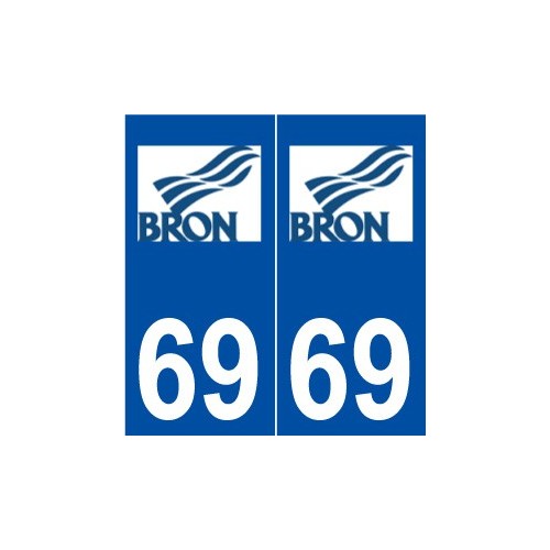 69 Bron logo autocollant plaque stickers ville