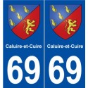 69 Caluire-et-Cuire blason autocollant plaque stickers ville