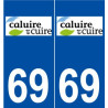 69 Caluire-et-Cuire logo autocollant plaque stickers ville