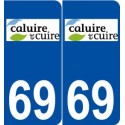 69 Caluire-et-Cuire logo autocollant plaque stickers ville