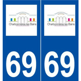69 Charbonnières-les-Bains logo autocollant plaque stickers ville