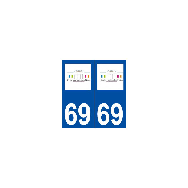 69 Charbonnières-les-Bains logo autocollant plaque stickers ville