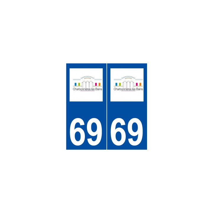 69 Charbonnières-les-Bains logo autocollant plaque stickers ville