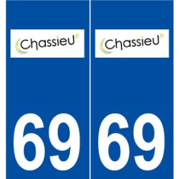 69 Chassieu logo autocollant plaque stickers ville