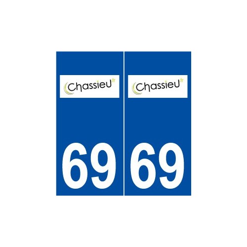 69 Chassieu logo autocollant plaque stickers ville