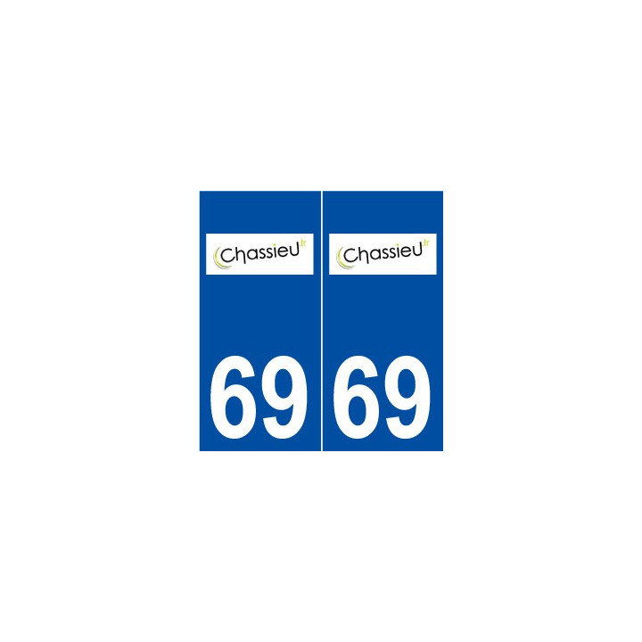 69 Chassieu logo autocollant plaque stickers ville
