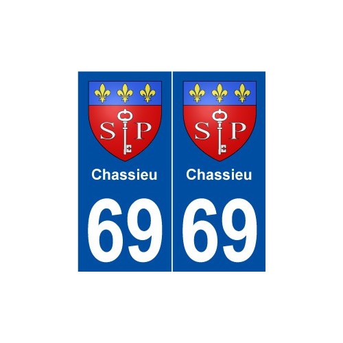 69 Chassieu blason autocollant plaque stickers ville
