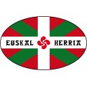 Pegatina de la Bandera de los Vascos a Euskal Herria pegatina oval