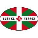 Pegatina de la Bandera de los Vascos a Euskal Herria pegatina oval