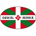 Adesivo Bandiera del Basco, Euskal Herria adesivo ovale