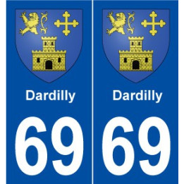 69 Dardilly blason autocollant plaque stickers ville