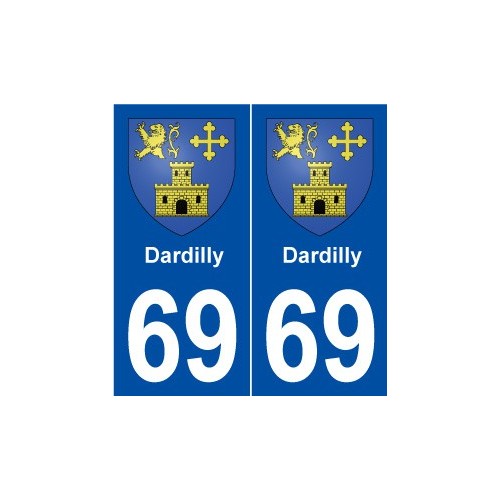 69 Dardilly blason autocollant plaque stickers ville