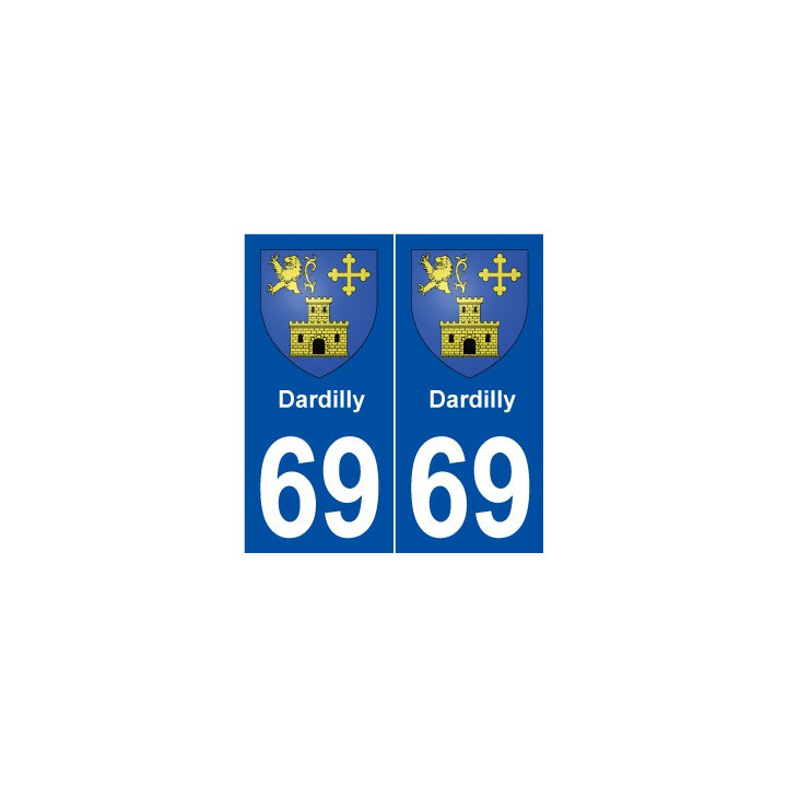69 Dardilly blason autocollant plaque stickers ville