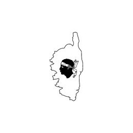 Autocollant Corse Corsica stickers île beauté carte