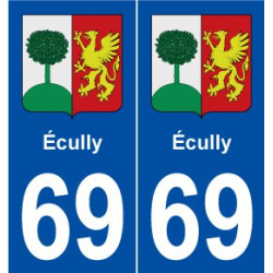 69 Écully blason autocollant plaque stickers ville
