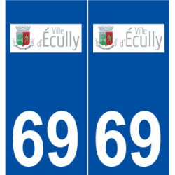 69 Écully logo autocollant plaque stickers ville