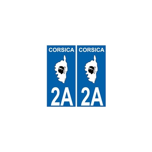 2A Haute-Corse autocollant plaque corsica