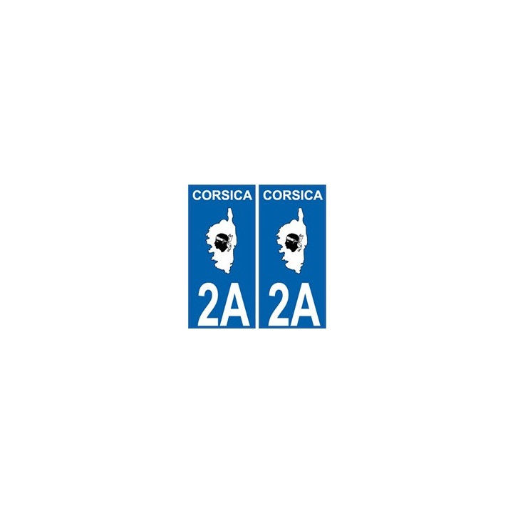 2A Haute-Corse autocollant plaque corsica