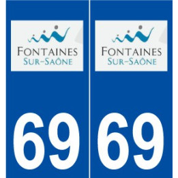 69 Fontaines-sur-Saône logo autocollant plaque stickers ville
