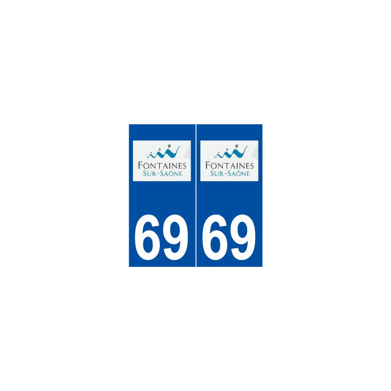 69 Fontaines-sur-Saône logo autocollant plaque stickers ville