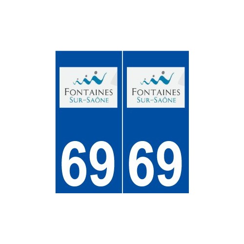 69 Fontaines-sur-Saône logo autocollant plaque stickers ville
