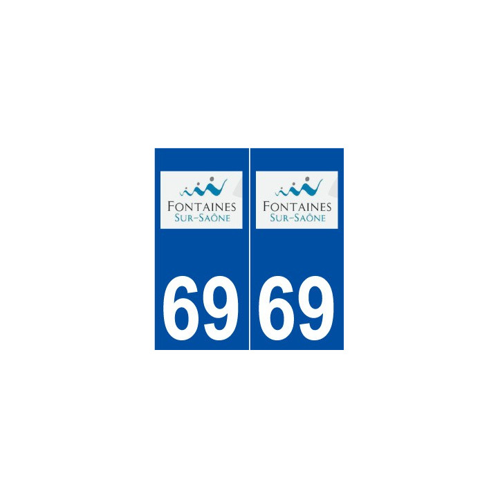 69 Fontaines-sur-Saône logo autocollant plaque stickers ville