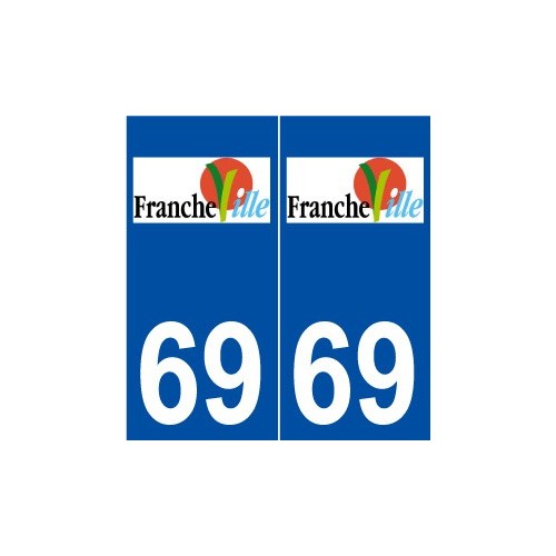69 Francheville logo autocollant plaque stickers ville