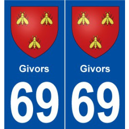 69 Givors blason autocollant plaque stickers ville