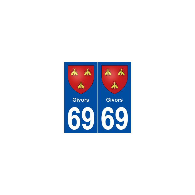 69 Givors blason autocollant plaque stickers ville