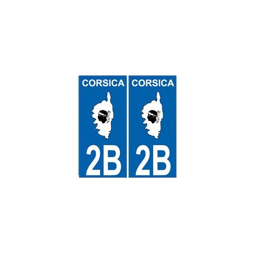 2B Corse du Sud autocollant plaque Corsica