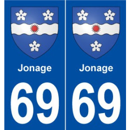 69 Jonage blason autocollant plaque stickers ville