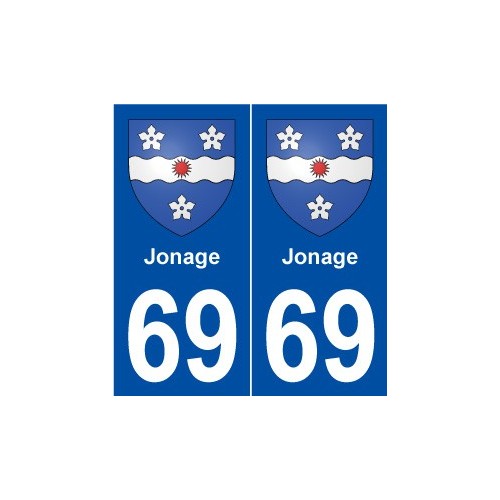 69 Jonage blason autocollant plaque stickers ville