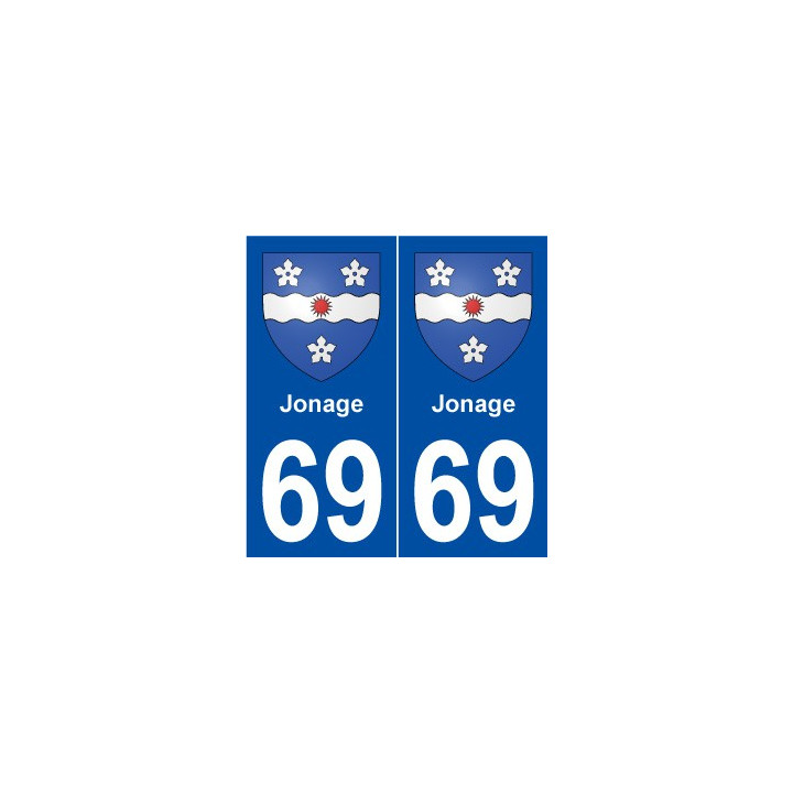 69 Jonage blason autocollant plaque stickers ville
