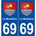 69 La Mulatière blason autocollant plaque stickers ville