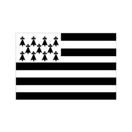 Autocollant drapeau Breton Breizh Bretagne gwen ha du