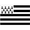 Autocollant drapeau Breton Breizh Bretagne gwen ha du