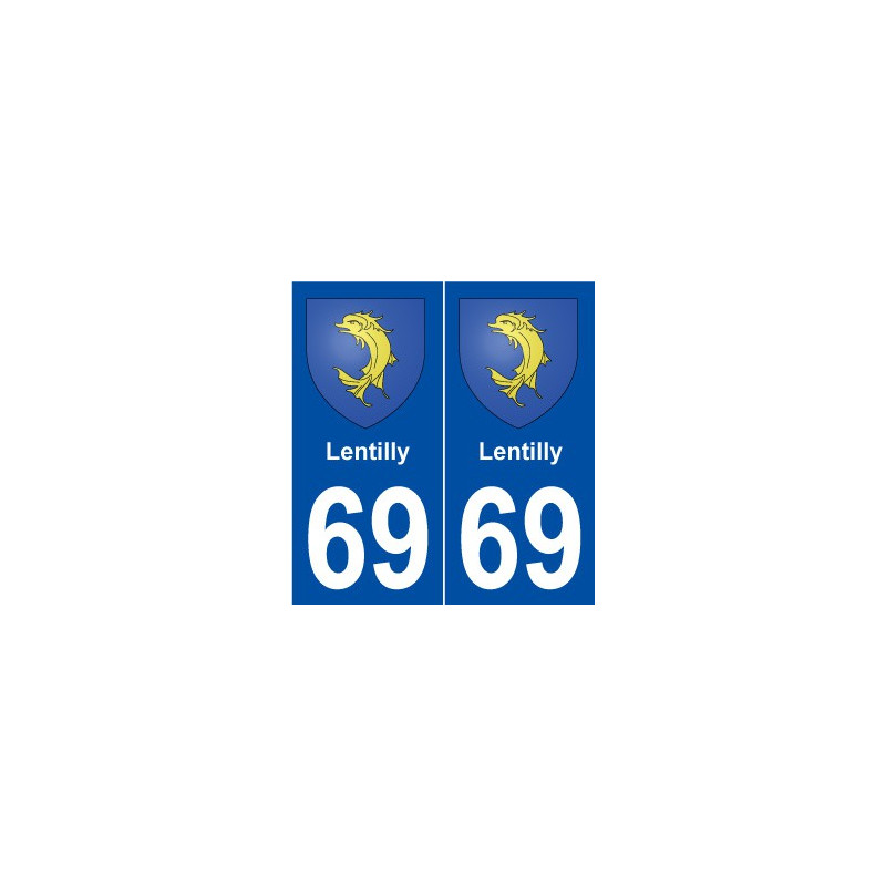69 Lentilly blason autocollant plaque stickers ville