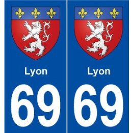 69 Lyon blason autocollant plaque stickers ville