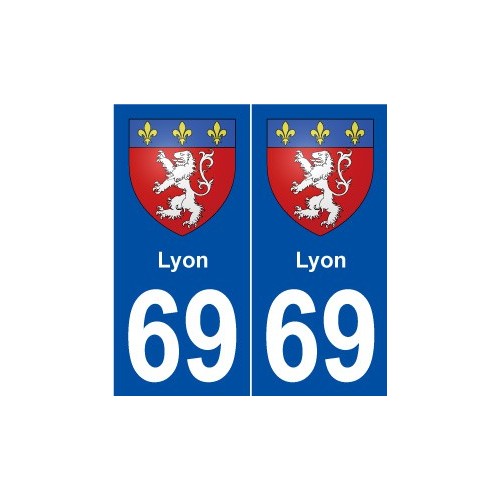69 Lyon blason autocollant plaque stickers ville
