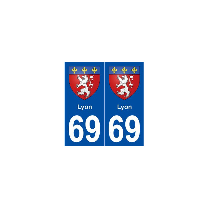 69 Lyon blason autocollant plaque stickers ville