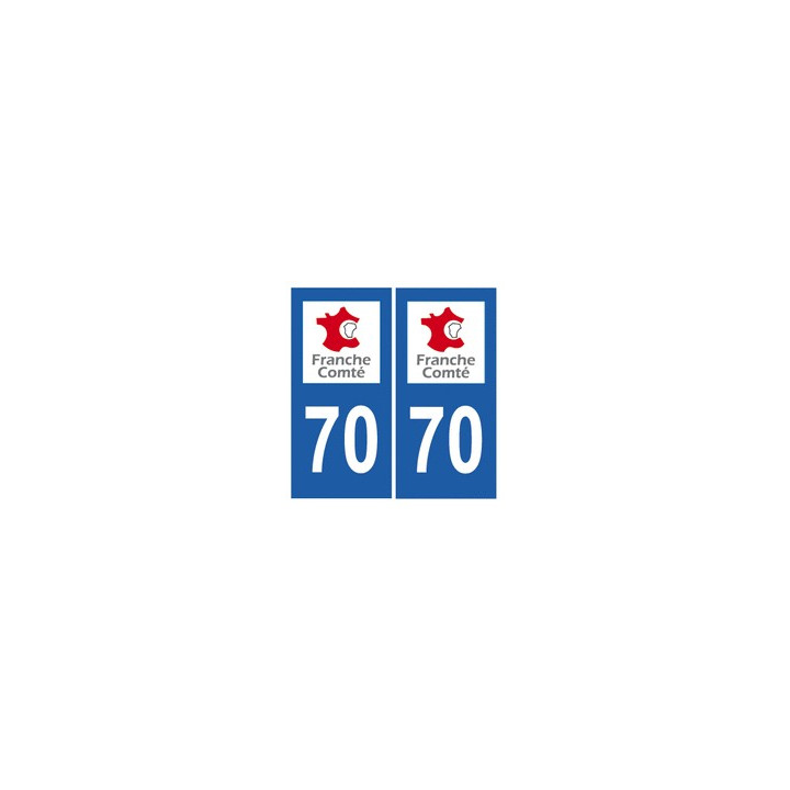 70 Haute-Saône autocollant plaque