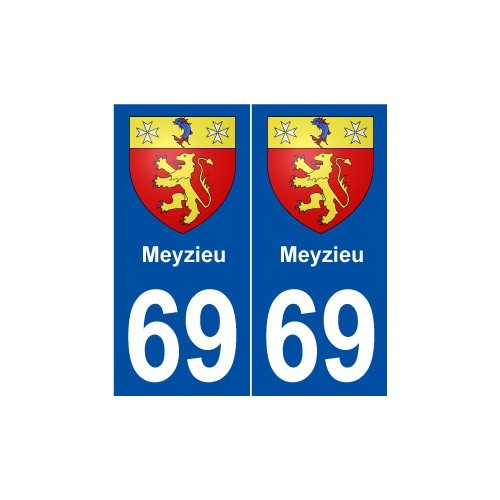 69 Meyzieu blason autocollant plaque stickers ville