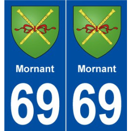 69 Mornant blason autocollant plaque stickers ville