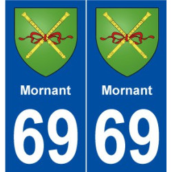 69 Mornant blason autocollant plaque stickers ville