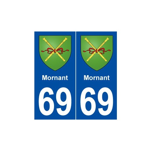69 Mornant blason autocollant plaque stickers ville